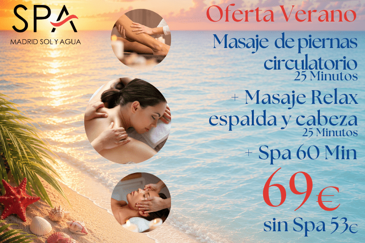 Combinado Masajes Confort y Bienestar con circuito Spa previo opcional