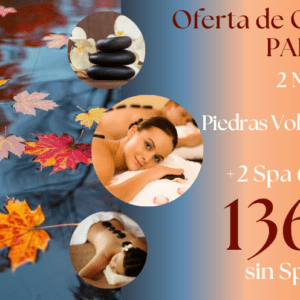 Masaje confort otoñal en pareja con Spa previo opcional